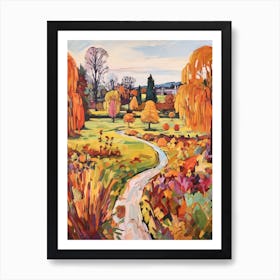 Autumn Gardens Painting Blenheim Palace Gardens 2 Art Print