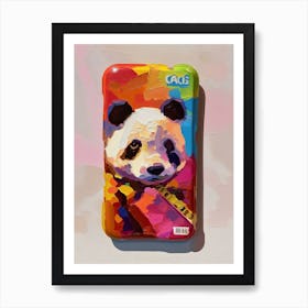 Panda Phone Case Oil Painting 2 Art Print