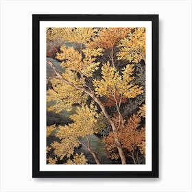 Black Willow 7 Vintage Autumn Tree Print  Art Print