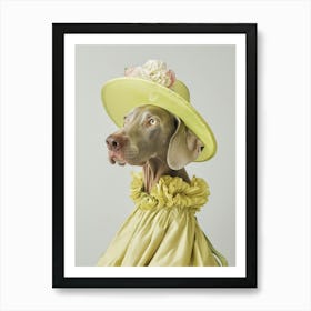 Dog In A Dress Art Print