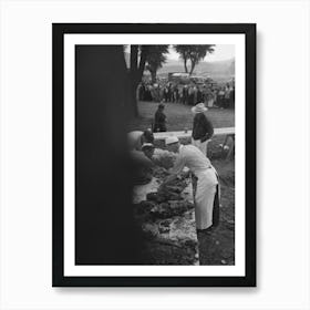 Untitled Photo, Possibly Related To Free Barbecue, Labor Day, Ridgway, Colorado By Russell Lee 2 Art Print