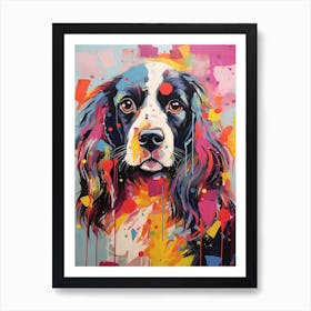 Cavalier King Pop Art Paint 3 Art Print