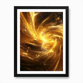 Golden Swirl Art Print