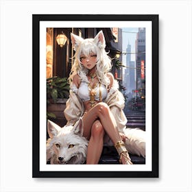 Wolf Girl Art Print