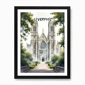 Liverpool Travel Retro Vintage V 03 Art Print