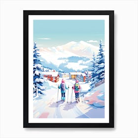 Breckenridge Ski Resort   Colorado Usa, Ski Resort Illustration 0 Art Print
