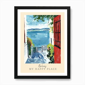 My Happy Place Galway 3 Travel Poster Art Print