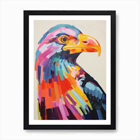 Colourful Bird Painting Crested Caracara 2 Art Print