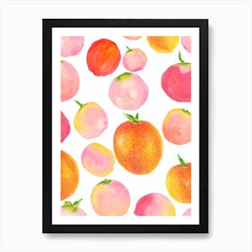 Fruits On Repeat Fruit Art Print