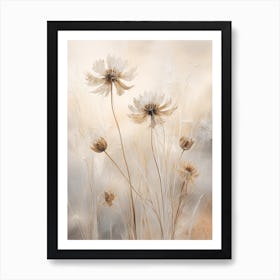 Boho Dried Flowers Love In A Mist Nigella 4 Art Print