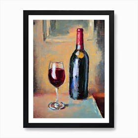 Malbec Rosé Oil Painting Cocktail Poster Art Print