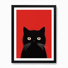 Black Cat Canvas Print Art Print