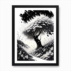 Tree In The Snow 3 Art Print