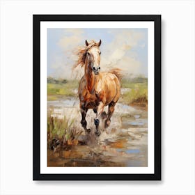 A Horse Painting In The Style Of Palette Knife Painting 1 Art Print
