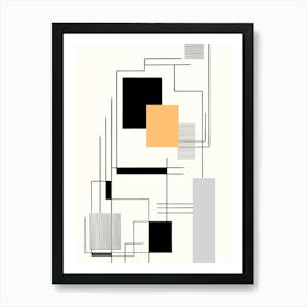 Modern Wall Art Decor, Black and White Contemporary Art Print, Unique Home Decor, Sleek Wall Design for Living Room 6 Art Print