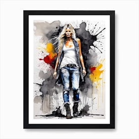 Kate Moss Art Print