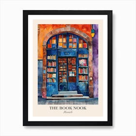 Munich Book Nook Bookshop 1 Poster Art Print