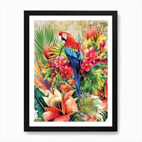 Tropical Parrot Art Print