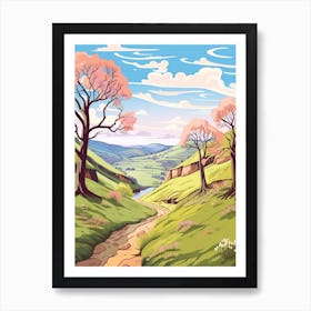 The Pennine Way England 1 Hike Illustration Art Print