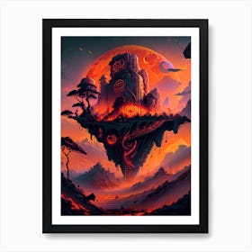 Apocalypse of a Magical Ancient City Painting Art Print