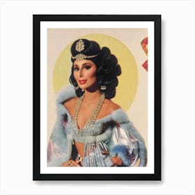 Cher Retro Collage Movies Art Print