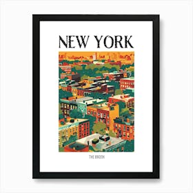 The Bronx New York Colourful Silkscreen Illustration 2 Poster Art Print