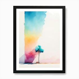 Abstract Watercolor Of A Tree Art Print