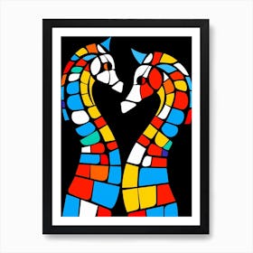 Seahorse Abstract Pop Art 1 Art Print