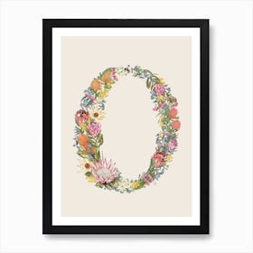 O Oat Alphabet Letter Art Print