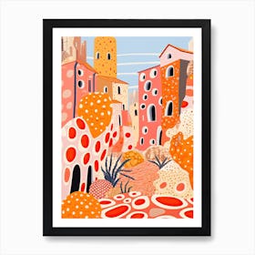 Ostia, Italy, Illustration In The Style Of Pop Art 1 Art Print