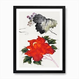 Japanese Flower, Katsushika Hokusai Art Print