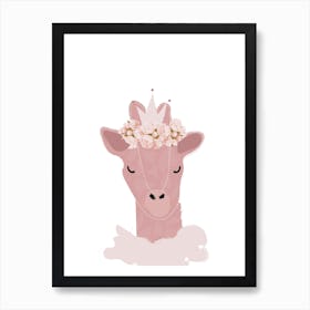 Princess Giraffe Art Print