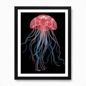 Portuguese Man Of War Neon 1 Art Print