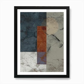 Geometric Shapes With Texture Art Print