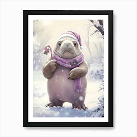 Santa Seal Art Print