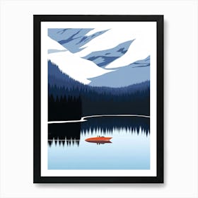 Boat On A Lake Art Print