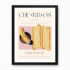 Churros Mid Century Art Print