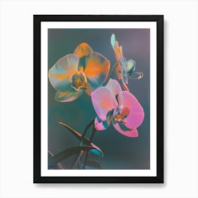 Iridescent Flower Orchid 2 Art Print