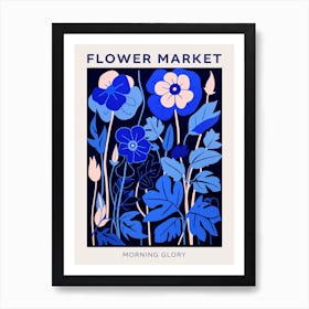 Blue Flower Market Poster Morning Glory 2 Art Print