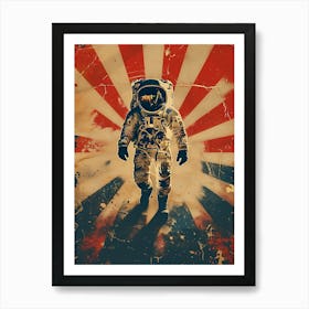 Beautiful Retro Astronaut 6 Affiche