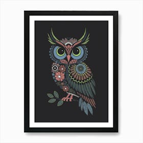 Owl Drawing Art Print