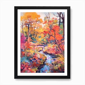 Autumn Gardens Painting Royal Botanical Gardens Burlington Canada 2 Art Print