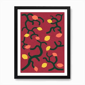 Abstract Lemons Art Print