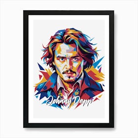 Johnny Depp in WPAP Pop Art Art Print