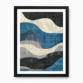 Blue And White Waves 4 Art Print