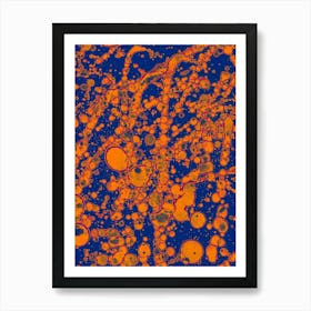 Orange Abstraction Modern Design 3 Art Print