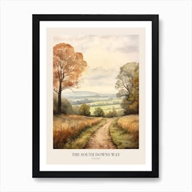 The South Downs Way England Uk Trail Poster Art Print