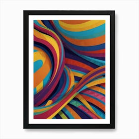 Abstract Wavy Lines 2 Art Print