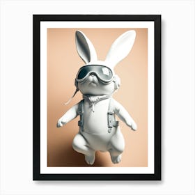 Rabbit In Goggles Art Print