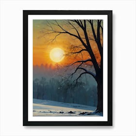 Winter Sunset 1 Art Print